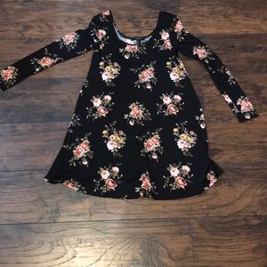 Floral black dress